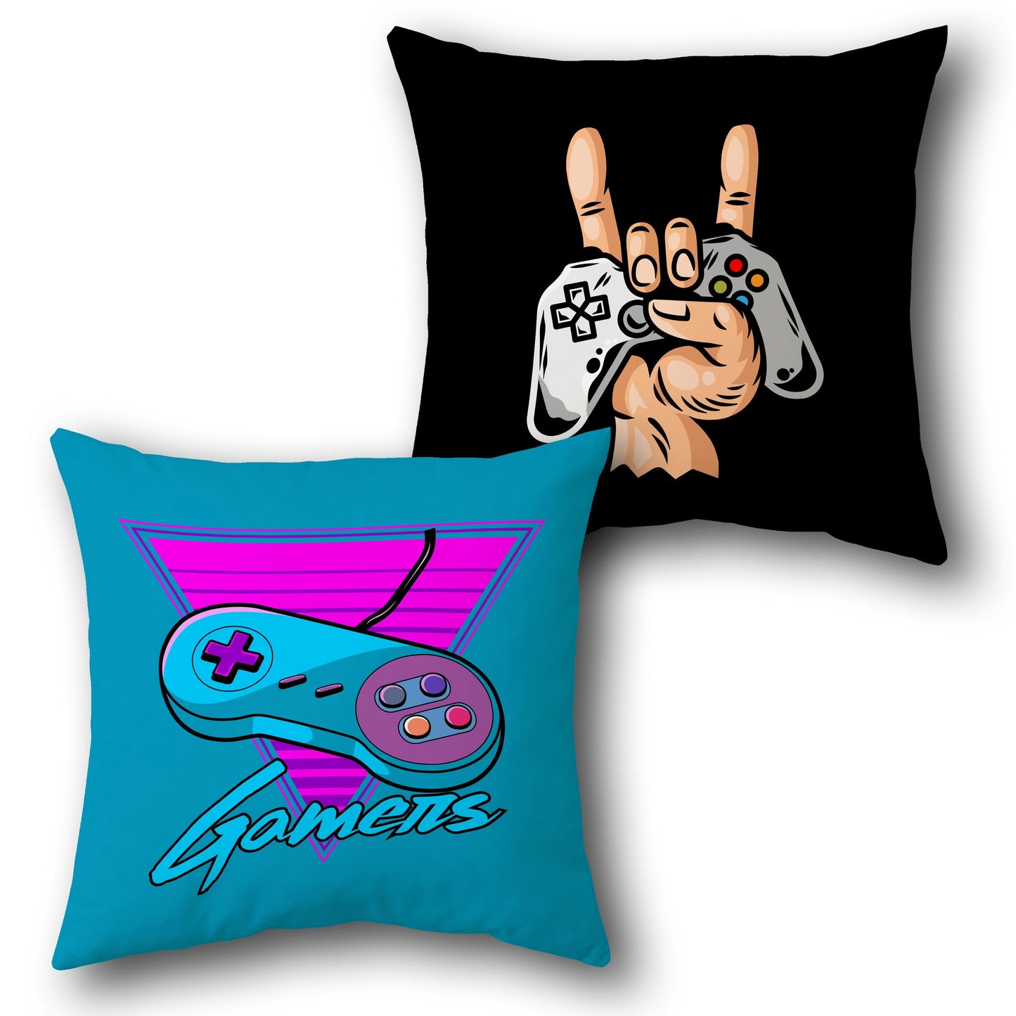 "Gamers" Retro Gaming Cushion (Single, Front & Back)