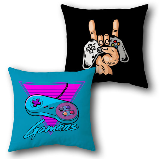 "Gamers" Retro Gaming Cushion (Single, Front & Back)