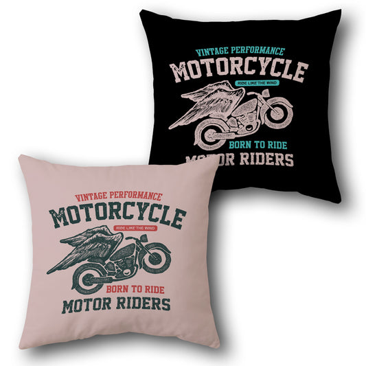 "Vintage Performance Motorcycle" Cushion (Single, Front & Back)