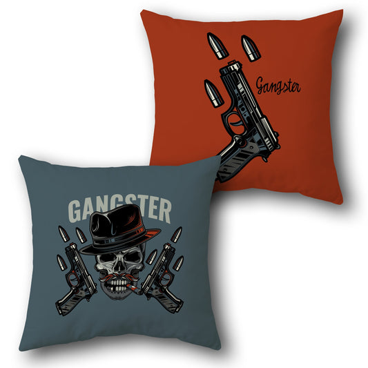 "Gangster Skull" Cushion (Single, Front & Back)