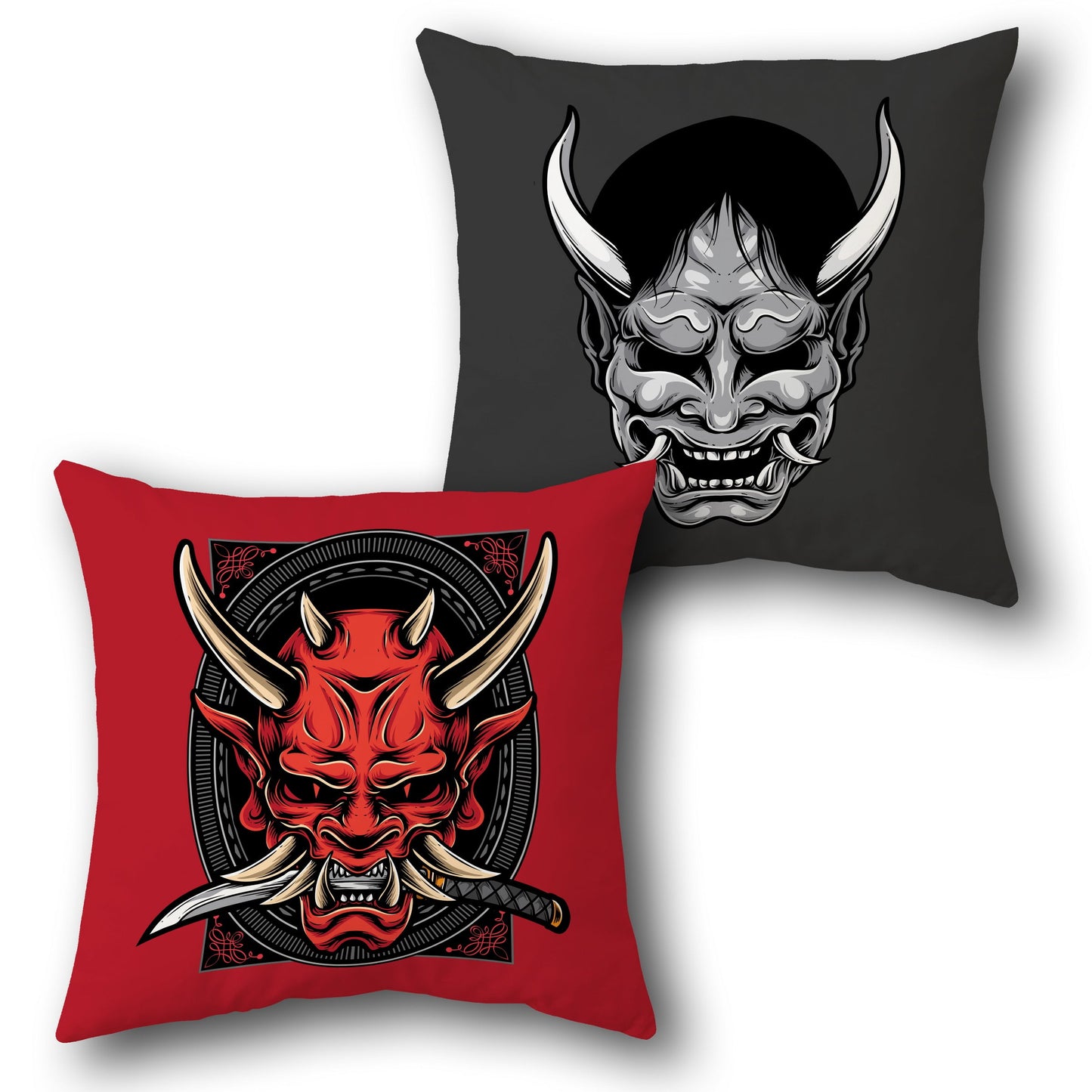 Hannya Mask Dual-Side Cushion (Front & Back)