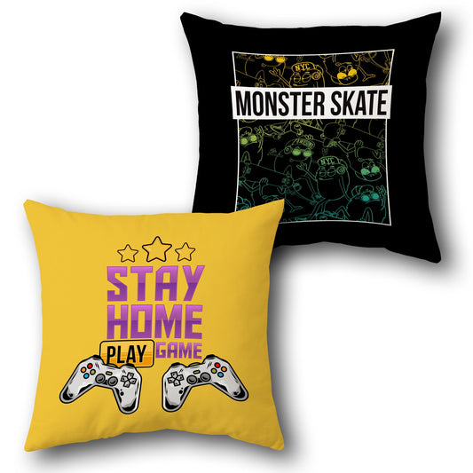 Monster Skate & Gamer Mode Cushion – Double Side Design