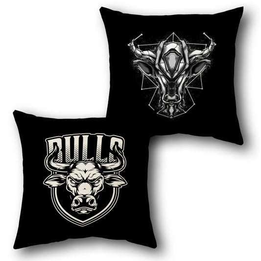 Bulls & Cyber Bull Cushion (Single, Front & Back)