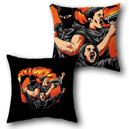Rebel Fire Cushion (Single, Front & Back)