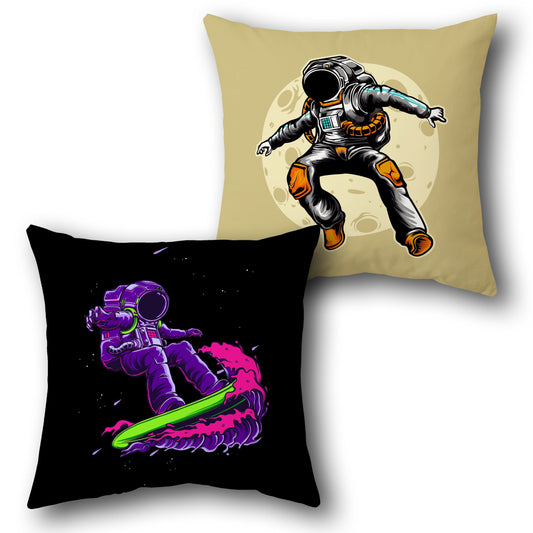 Space Surfer Astronaut Cushion (Single, Front & Back)