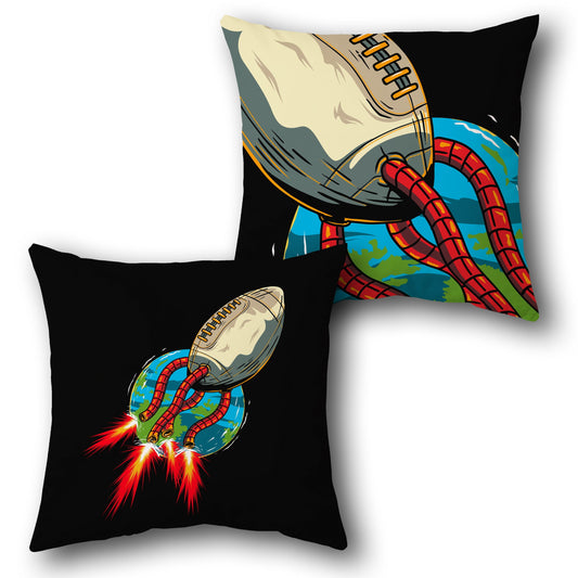 Rocket Football Earth Cushion – Single Piece (Front & Back)