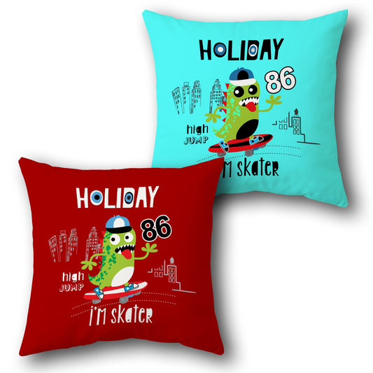 Holiday Skater Monster Cushion – Single Piece (Front & Back)