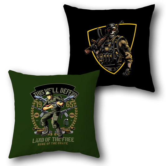 Soldier Pride Dual-Side Single Cushion (Front & Back)