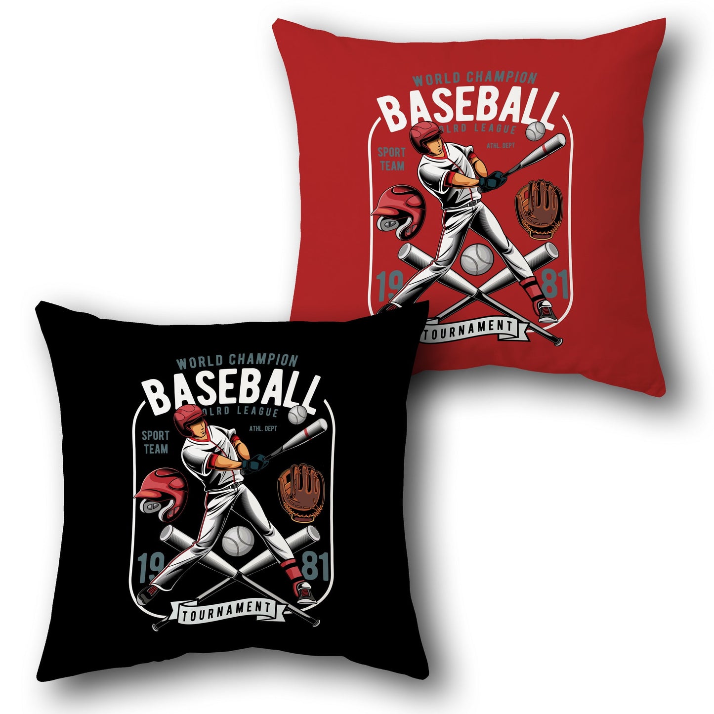 Baseball Champion Dual-Side Single Cushion (Front & Back)