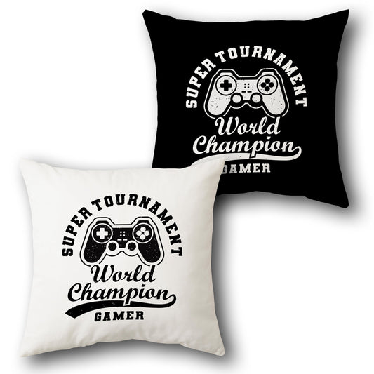 World Champion Gamer Dual-Side Single Cushion (Front & Back)