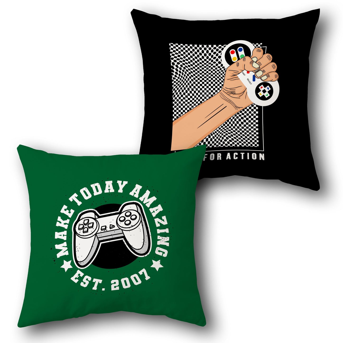 Gamer Action Dual-Side Single Cushion (Front & Back)