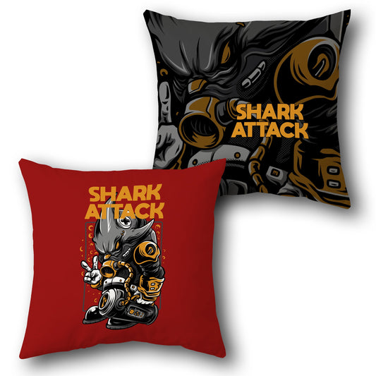 Shark Attack Dual-Side Single Cushion (Front & Back)