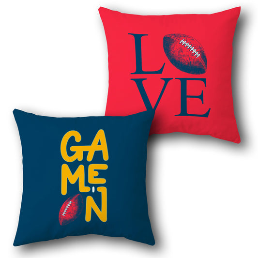 "Love Game Football Cushion (Front & Back)"