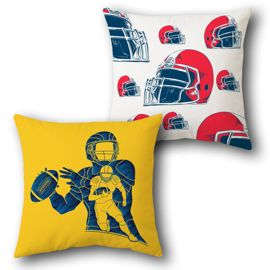 "Football Player Helmet Cushion (Front & Back)"