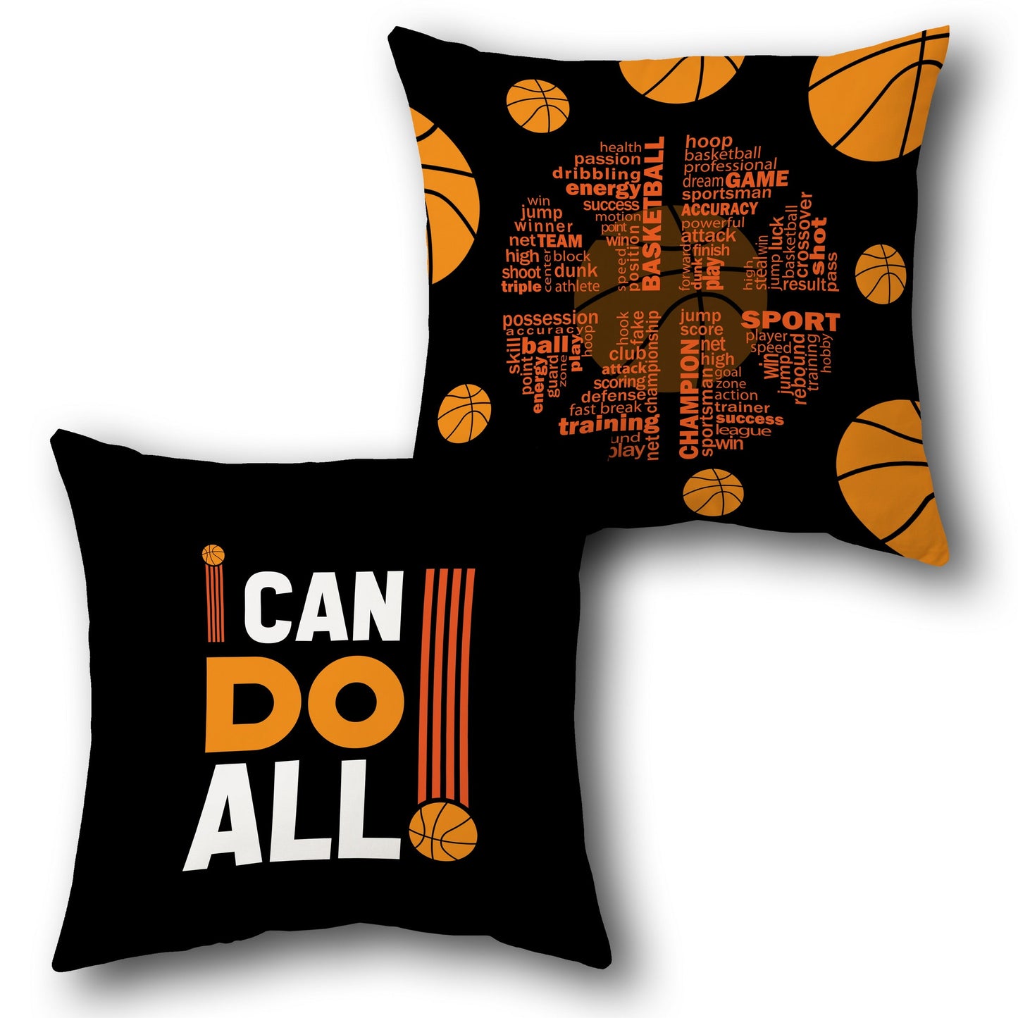 "Basketball Motivation Cushion (Front & Back)"