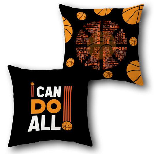 "Basketball Motivation Cushion (Front & Back)"