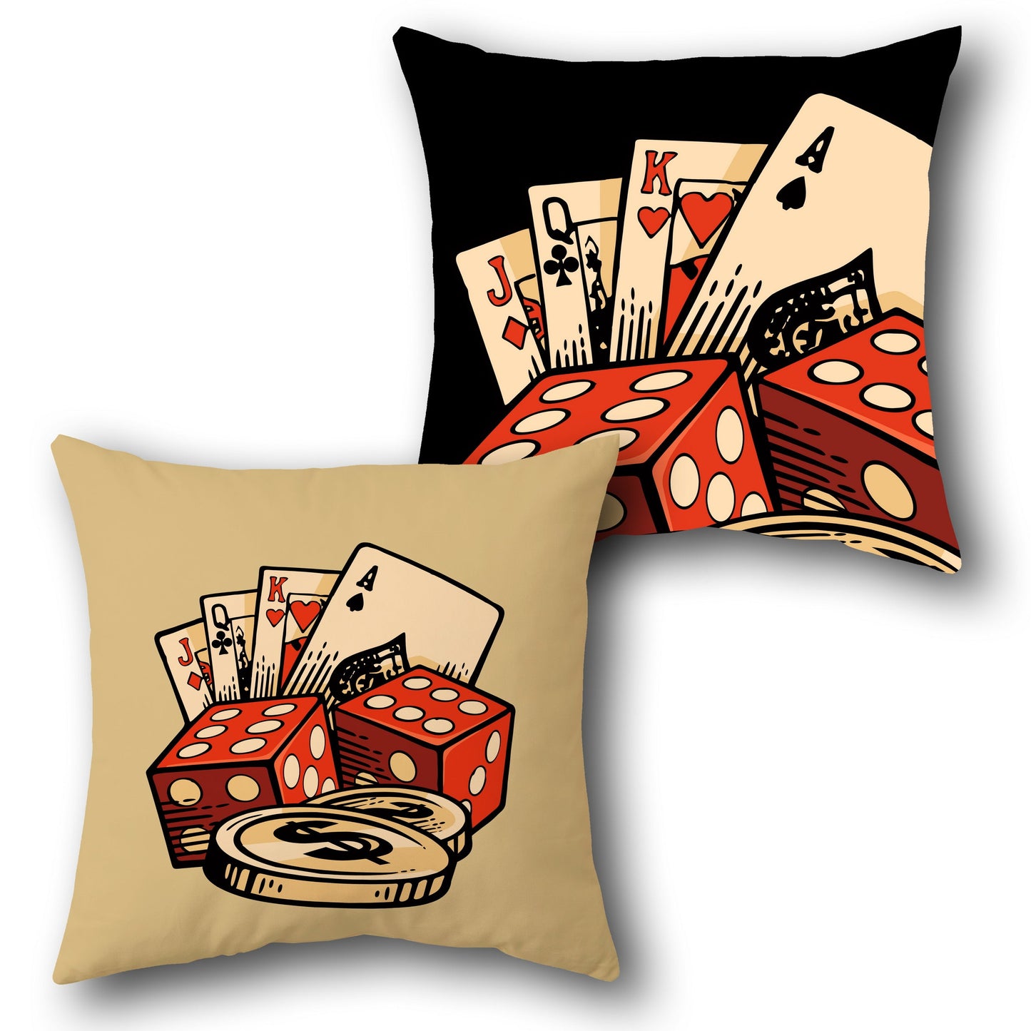 Casino Poker Dice Cushion (Front & Back Design)