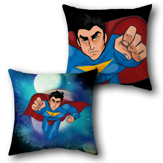 Superhero Sky Cushion (Front & Back)