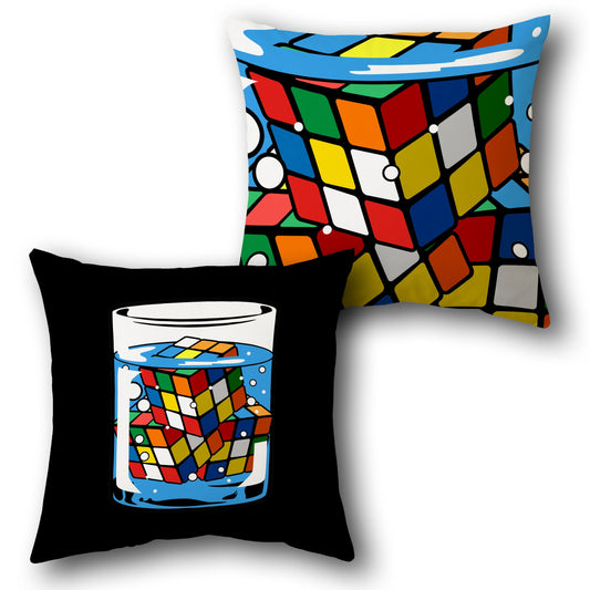 Rubik's Cube Fusion Cushion (Front & Back)