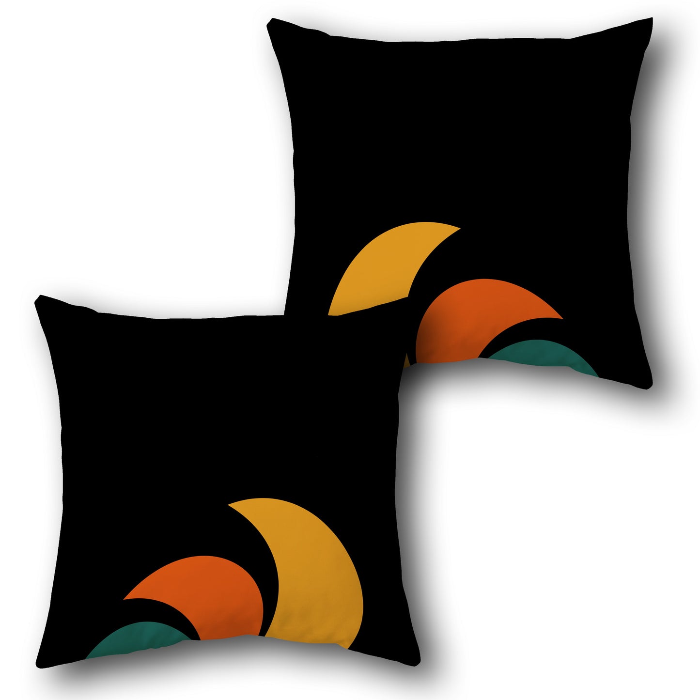 "Minimalist Arrow" Throw  - Beige with Black  Design Cushion Single (Front & Back)