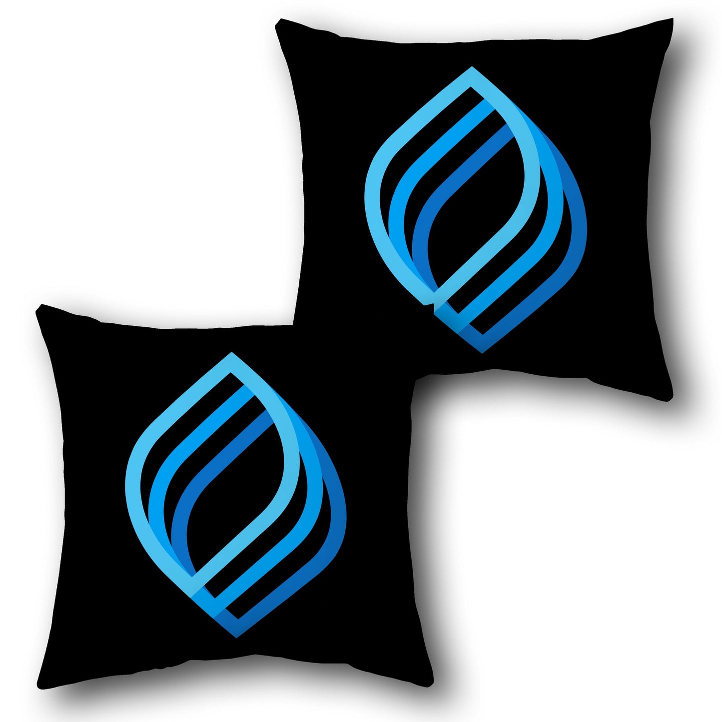 "Vintage Car Emblem" Throw  - Navy Blue Design Cushion Single (Front & Back)