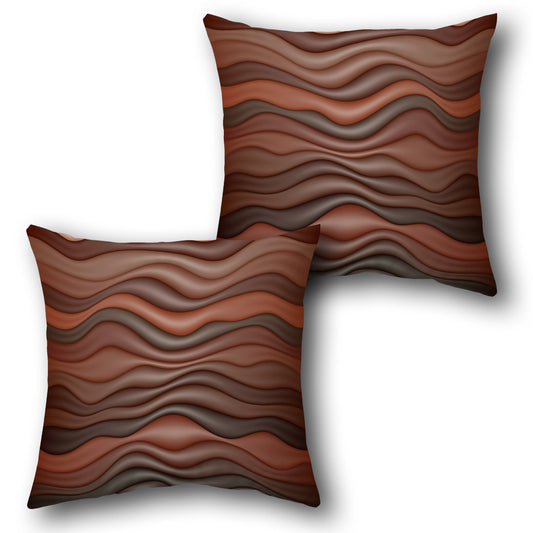 Earthy 3D Wave Texture    Design Cushion Single (Front & Back)