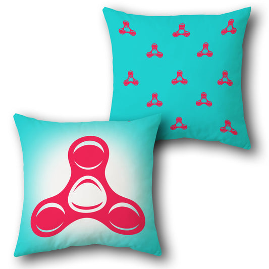 "Cosmic Galaxy" Throw  - Navy Blue with Multicolor  Design Cushion Single (Front & Back)