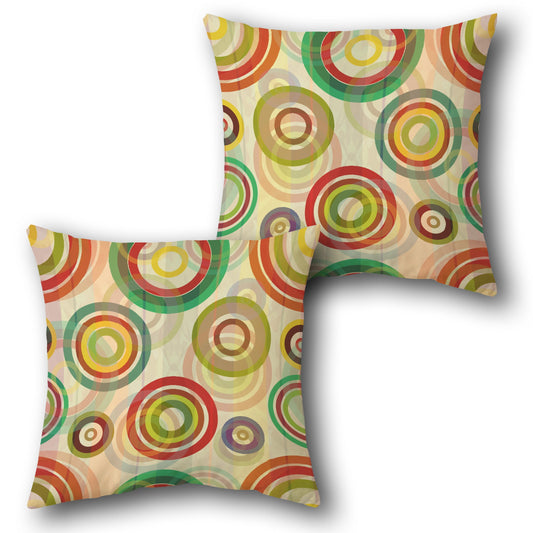 Vibrant Wave Pattern Multicolor  Design Cushion Single (Front & Back)