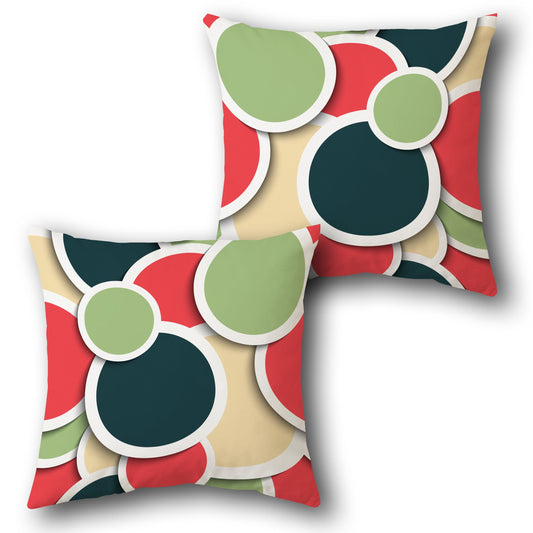 Bold Layered Circle Pattern  Design Cushion Single (Front & Back)