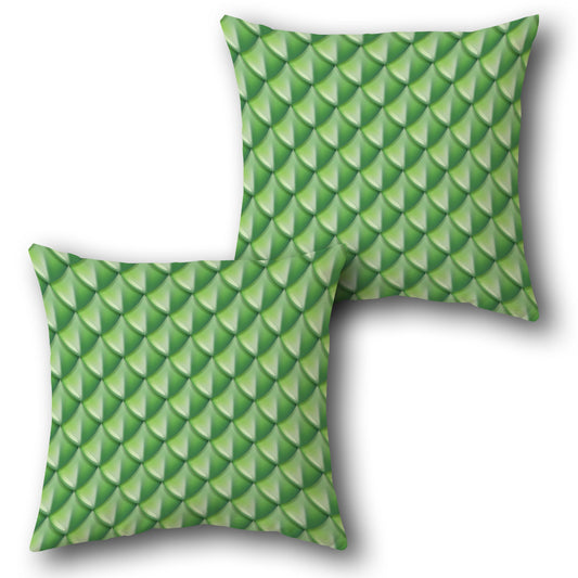 Emerald Scale Luxe  Design Cushion Single (Front & Back)