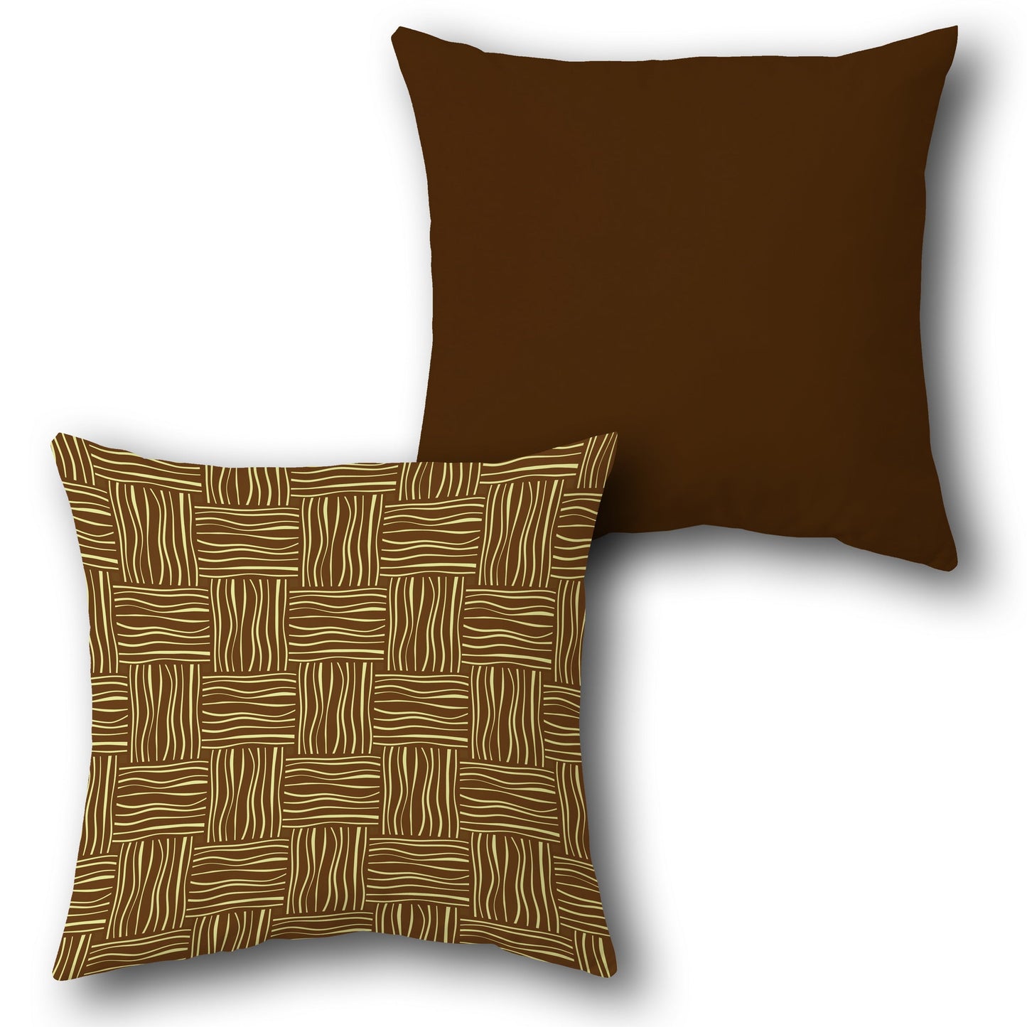 Woven Woodgrain Pattern  Design Cushion Single (Front & Back)