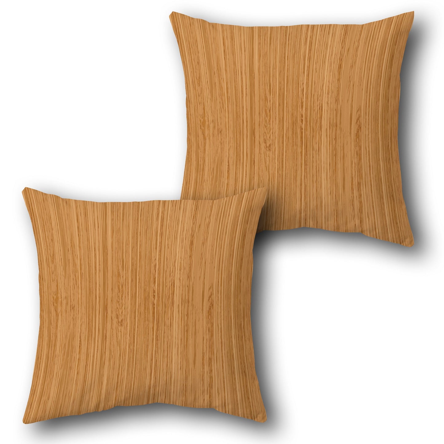Timber Grain  - Natural Wood Tone Design Cushion Single (Front & Back)