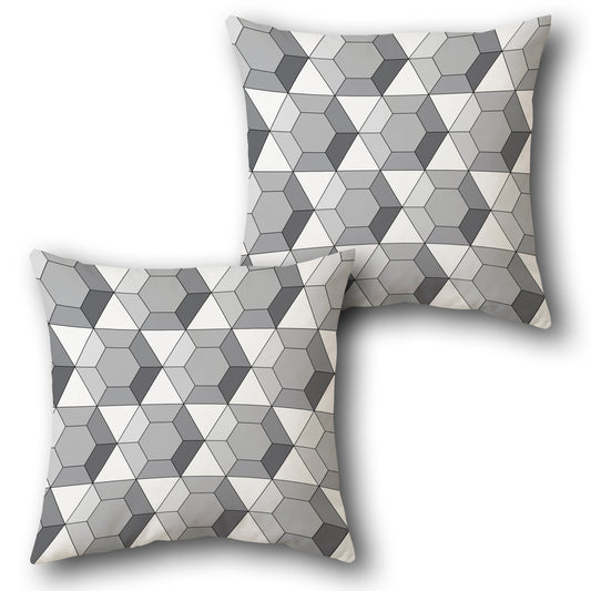GeoStone Hex  Design Cushion Single (Front & Back)
