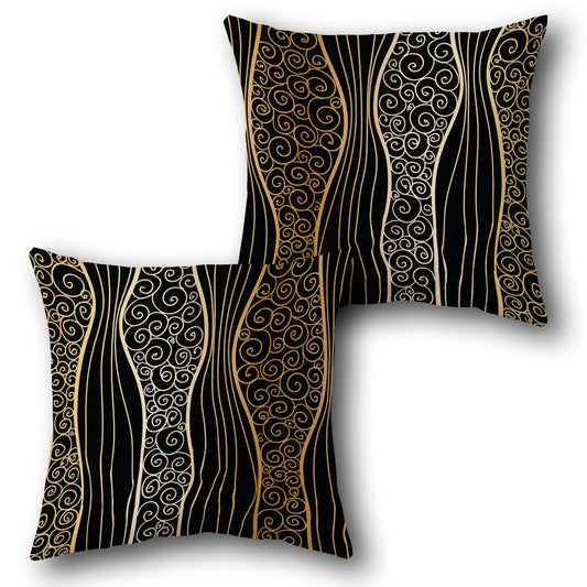 Elegant Swirl Pattern  Design Cushion Single (Front & Back)