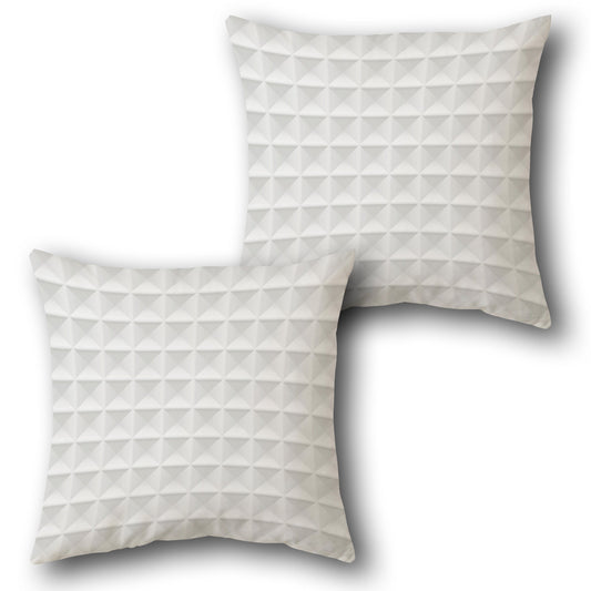 3D Geometric Ice White  Design Cushion Single (Front & Back)