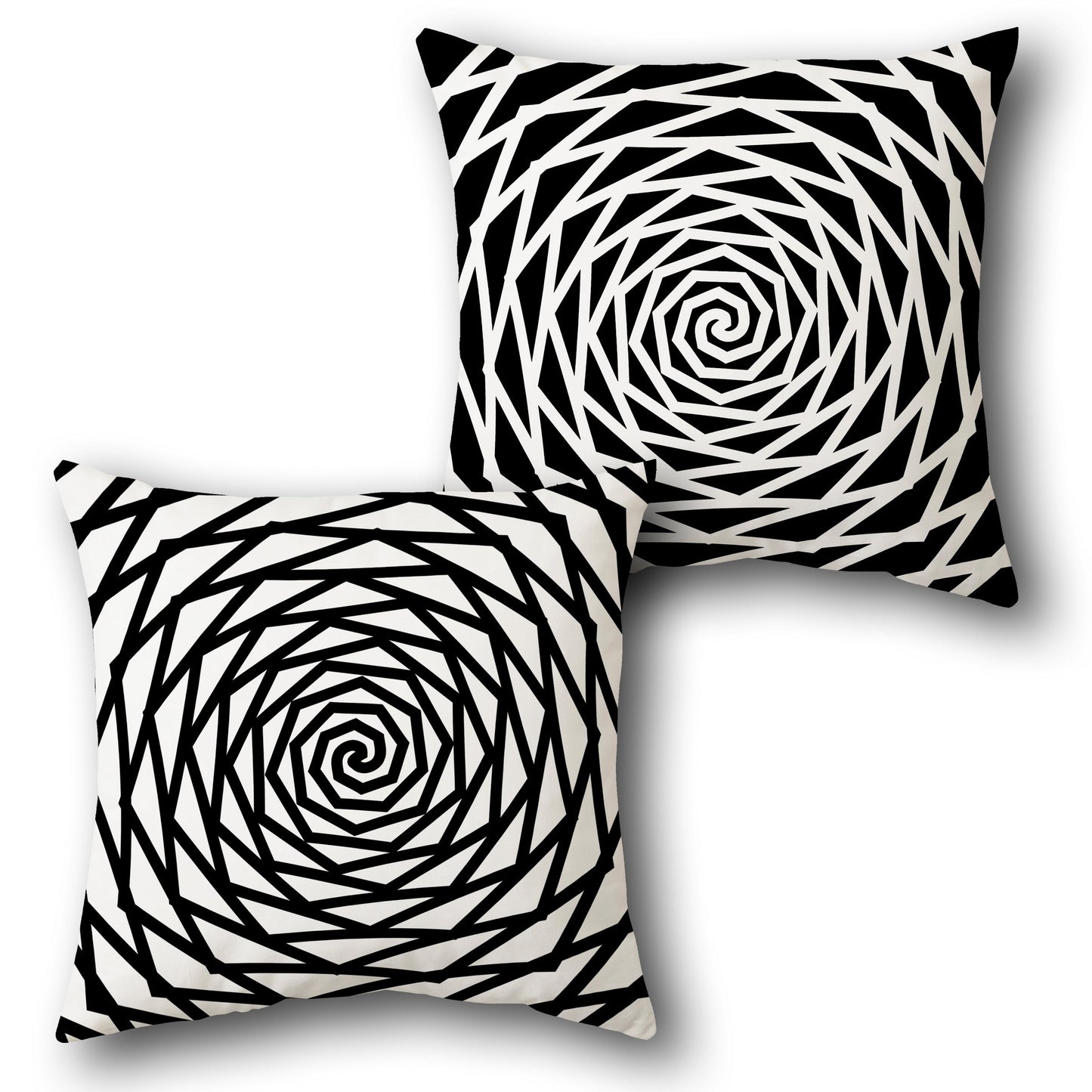 Hypnotic Spiral  Design Cushion Single (Front & Back)