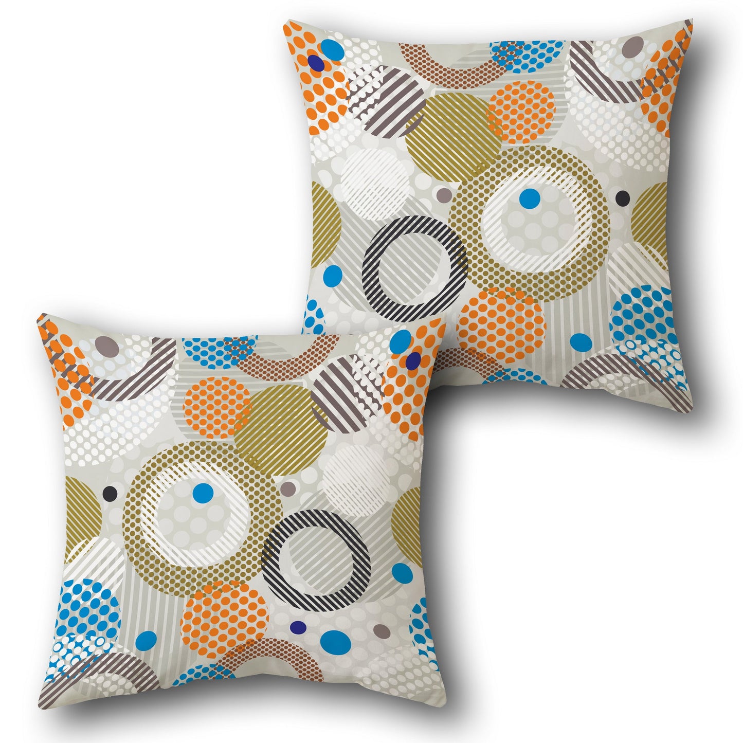 Retro Pop Circles  Design Cushion Single (Front & Back)