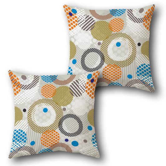 Retro Pop Circles  Design Cushion Single (Front & Back)