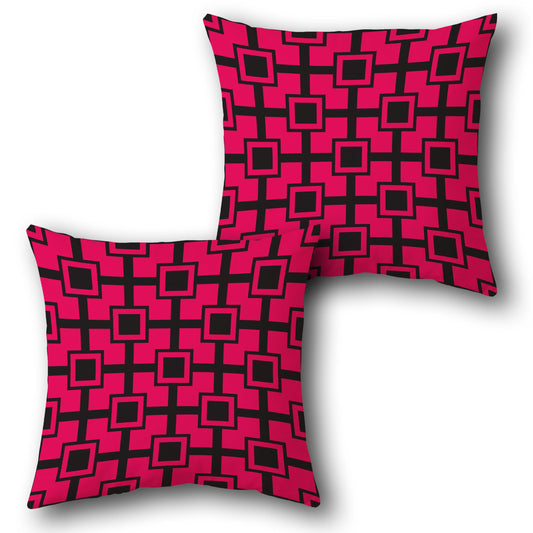 GeoPop Pink    Design Cushion Single (Front & Back)