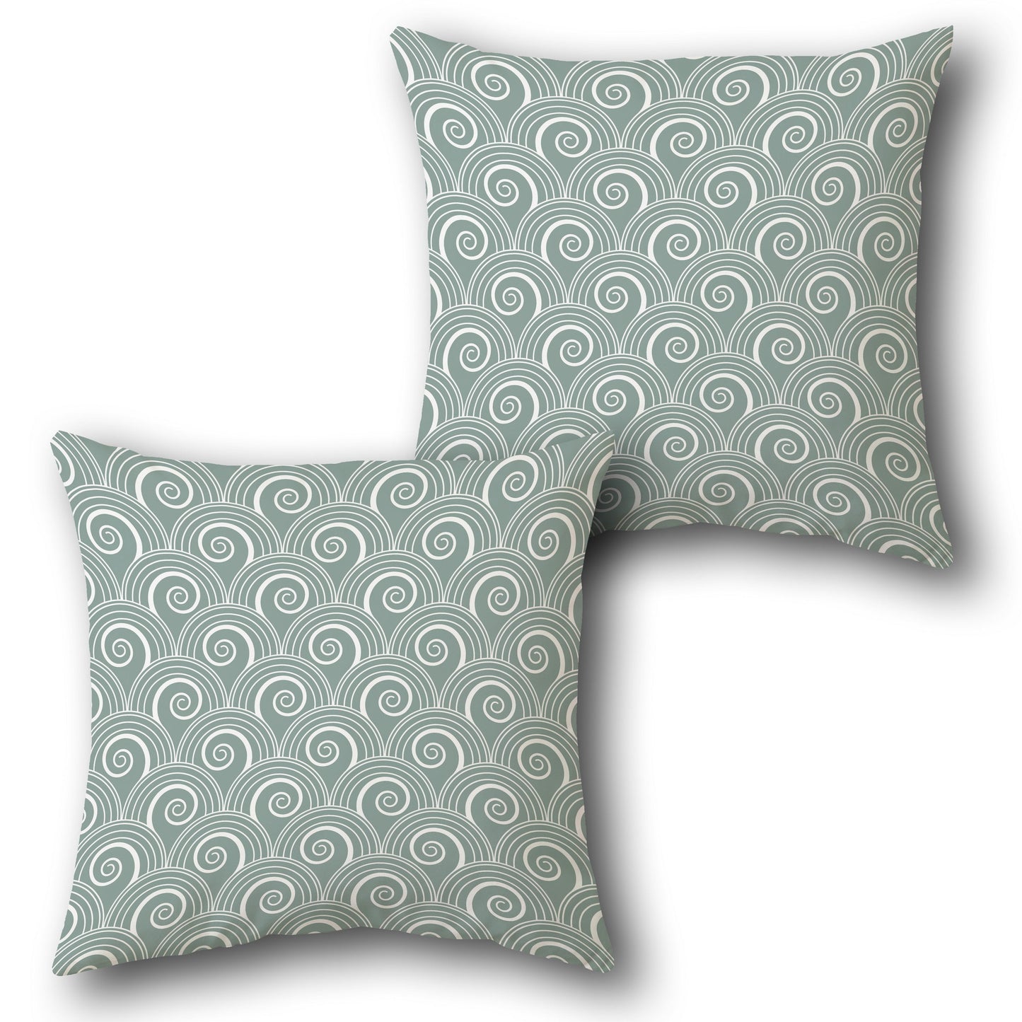 Ocean Swirl Wave Pattern    Design Cushion Single (Front & Back)
