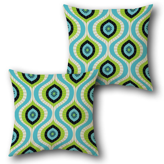 Retro Bloom  Design Cushion Single (Front & Back)