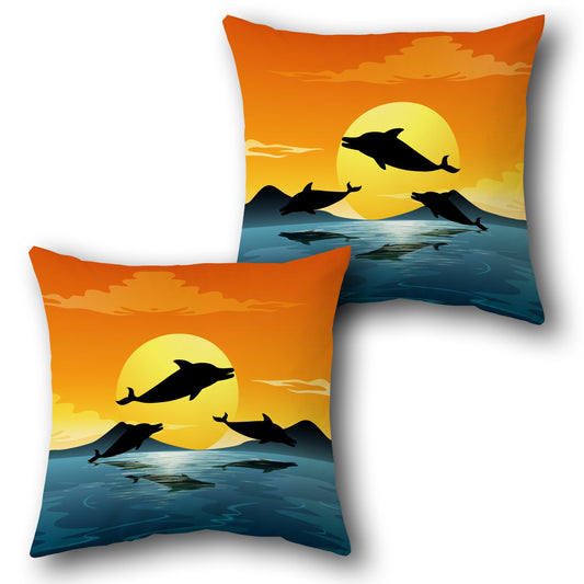 Cosmic Galaxy Throw  - Purple and Blue Gradient Design Cushion Single (Front & Back)