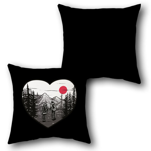 Urban Graffiti Throw  - Black and Neon Design Cushion Single (Front & Back)