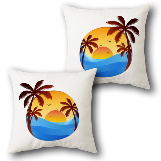Tropical Sun  Design Cushion Single (Front & Back)
