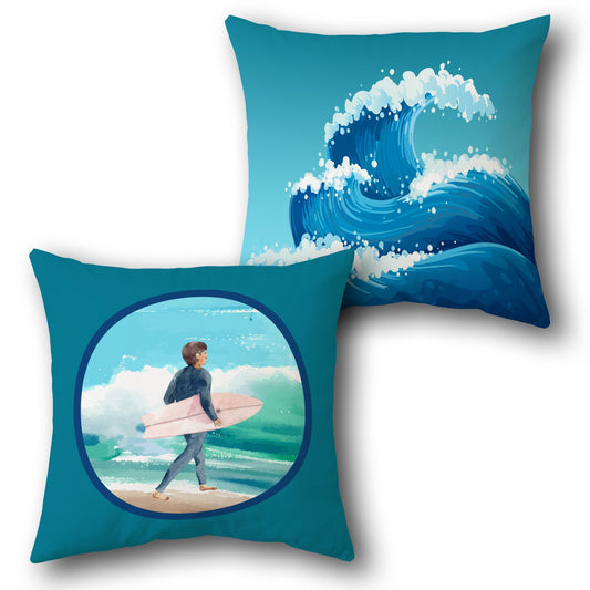 Ocean Surf Adventure    Design Cushion Single (Front & Back)