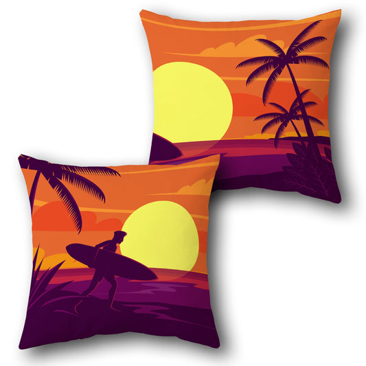 Sun Surfer  Design Cushion Single (Front & Back)