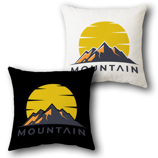 Bold Mountain Sun Adventure  Design Cushion Single (Front & Back)