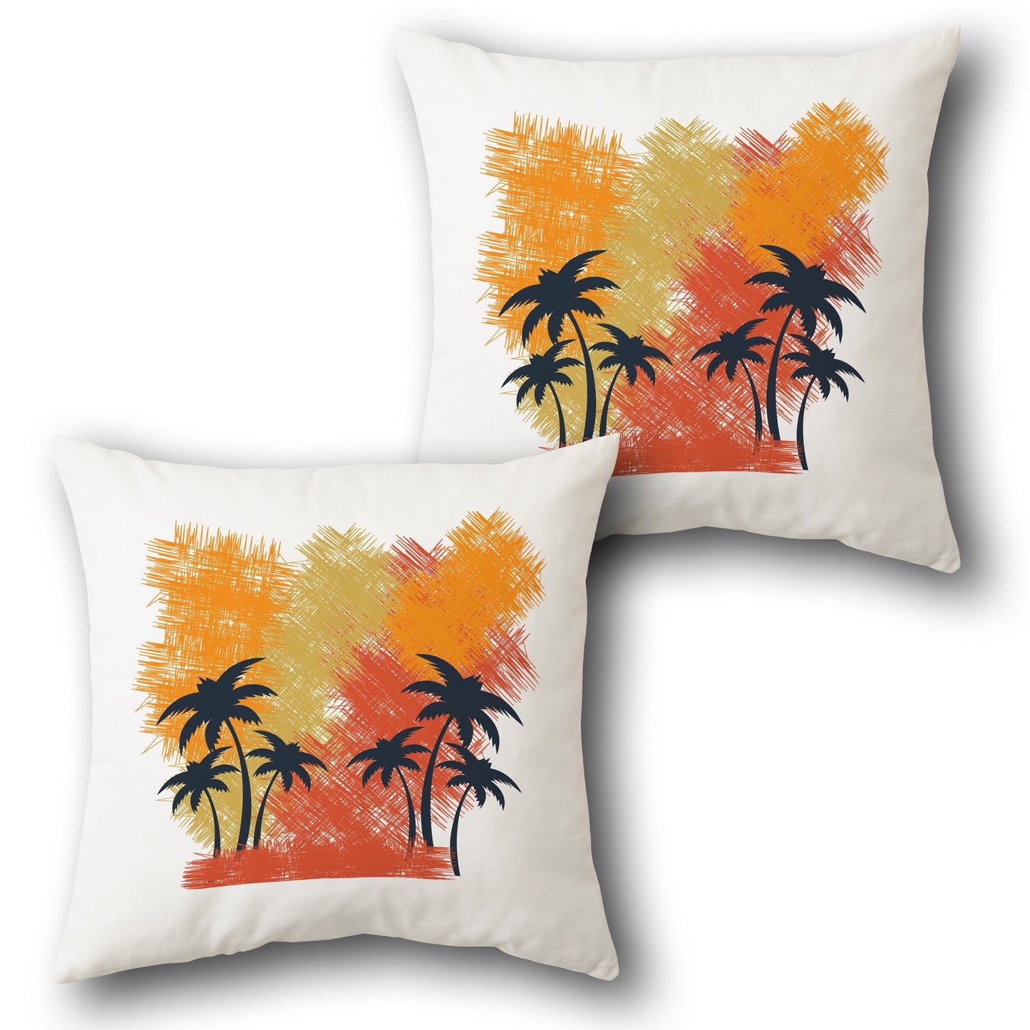 Abstract Tropical Palm  Design Cushion Single (Front & Back)