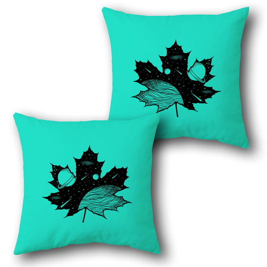 Cosmic Leaf    Design Cushion Single (Front & Back)
