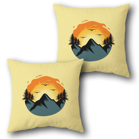 Mountain Sunrise    Design Cushion Single (Front & Back)